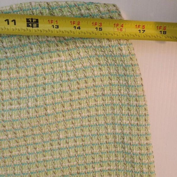 ZARA WOMAN SKORT SS22 GREEN STRUCTURED GINGHAM PATTERN SHORTS XL 4661/434/500 - Picture 6 of 6